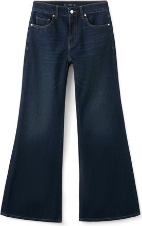 Mango Flare Leg Jeans in Dark Vintage Blue at Nordstrom, Size 12