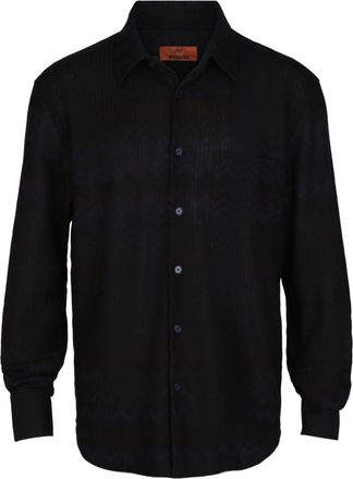 M Missoni Chevron-Pattern Long-Sleeved Shirt
