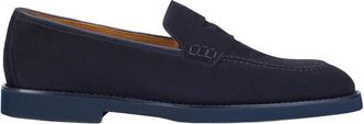 Doucal's Blue Solid Mocassino Loafers
