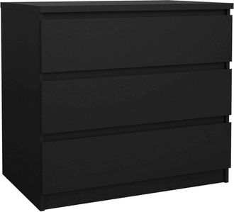Dmora Cajonera Aglae, C&oacute;moda Multiusos, C&oacute;moda De Dormitorio, Gabinete Con Cajones, 77x50 H70 Cm, Negro - Dmora