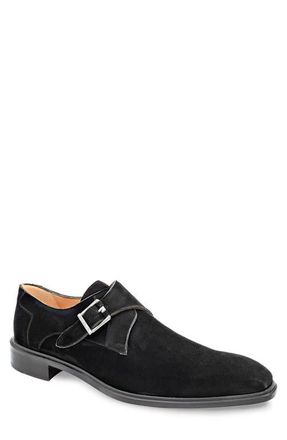 Mezlan Albini Monk Strap Shoe in Black at Nordstrom, Size 10.5