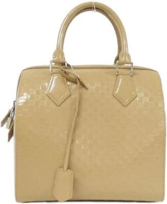Louis Vuitton Pre-owned Handbags, female, Beige, Size: ONE SIZE Pre-owned Damier Facette Speedy Cube Boston Bag