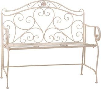 Wanderlust Deco Banco De Forja Blanco 110x50x88