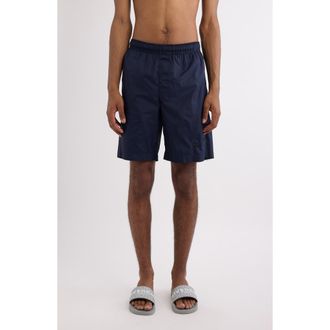 Givenchy Logo Embroidered Swim Trunks in Dark Blue at Nordstrom, Size Xx-Large