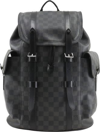 Louis Vuitton Black Damier Graphite Canvas Backpack (Pre-Owned)