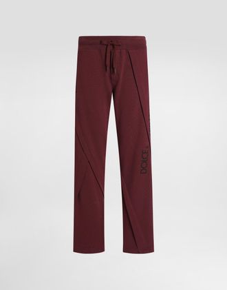 Dolce & Gabbana Stretch Jersey Jogging Pants - Man Pants And Shorts Bordeaux 48