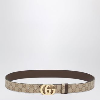 Gucci Cintura reversibile Cut GG Marmont sabbia/marrone scuro
