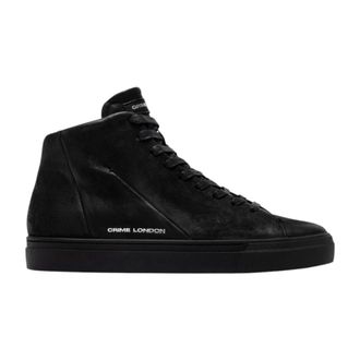 Crime London High-top sneakers met zijrits - Heren - Schoenen - Zwart - Maat: 41 EU Zijde
