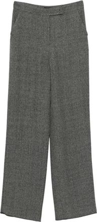 Emporio Armani Marl-Effect Wijde Broek - Dames - Wijde Broeken - Grijs - XS - Broeken