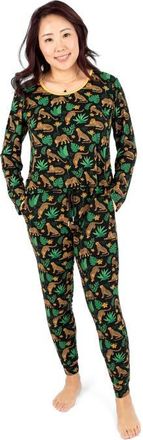 Leveret Womens Viscose Matching Family Holiday Pajamas, Reindeer & Polar Bear Prints in Leopard at Nordstrom, Size X-Small