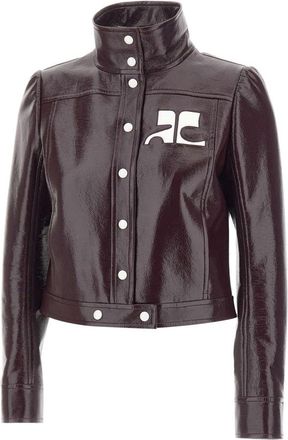 Courr&egrave;ges Reedition Vinyl Jas - Dames - Zomerjassen - Paars - M - Katoen - Jassen