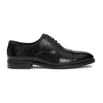 Kazar Zwarte oxfords met overlappende neus. Dit product valt groot uit. - Heren - Nette schoenen - Zwart - 40 EU - Leer - Schoenen
