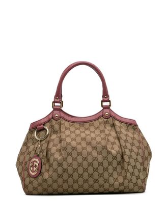 Gucci 2016-2025 Medium GG Canvas Sukey tote bag - women - Calf Leather/Canvas - One Size - Brown