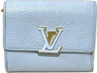 Louis Vuitton Pre-owned Wallets, male, Blue, Size: ONE SIZE Pre-owned Compact Leather Wallet