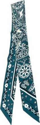 Hermès Foulard Twilly Peuple du Vent Bandana in seta 1999-2007 - Blu