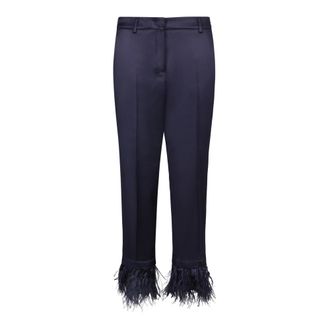 Incotex Cropped Trousers, female, Blue, Size: 2XS Cropped Trousers