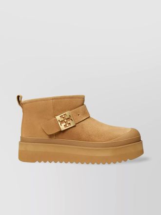 Tory Burch mellow boots with metal strap hardware