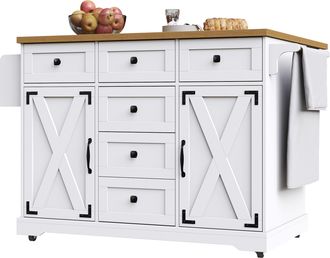 STILVORA Carro De Cocina Plegable Con Almacenaje, Mesa Abatible Multifuncional De Mdf Y Metal Para Cocina Comedor