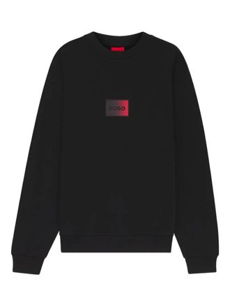 HUGO BOSS logo-appliqu&eacute; sweatshirt - men - Cotton - M - Black