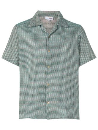 Amir Slama logo-engraved jacquard shirt - Green