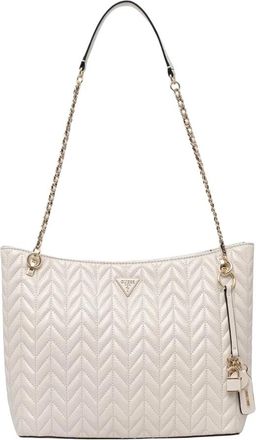 Guess Cheryl Tote - Dames - Shoppers - Wit - ONE Size - Leer - Tassen