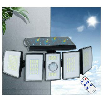 Trade Shop Trade Shop Traesio - Trade Shop - Faro Solare Led Orientabile Faretto Telecomando Sensore Di Movimento 300 Led