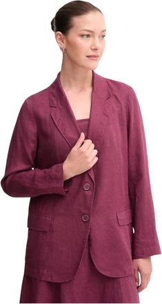 Benetton Blazer van puur linnen - Dames - Blazers - Bruin - M - Linnen - Jassen