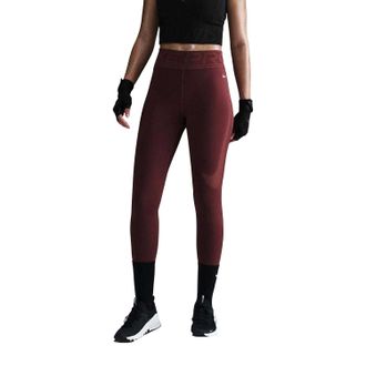 Nike Pro Sculpt-legging met logo voor dames (Team Rood)