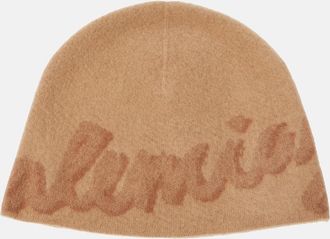 Balenciaga Logo wool and cashmere beanie