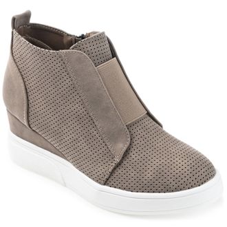 Journee Collection Women & apos;s Clara Medium and Wide Width Wedge Sneakers