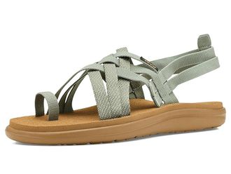 Teva Voya Strappy Womens Shoes Seagrass/Deep Lichen Green : 11 B - Medium, Textile