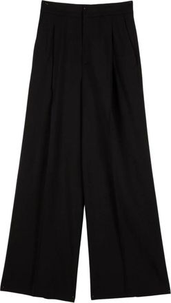 Twinset Elegant Black Wide Leg Trousers