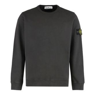 Stone Island Sweatshirts, male, Gray, Size: 2XL Crew neck sweatshirt in cotton