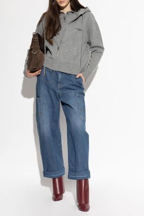 Givenchy Wool Hoodie, Womens, Grey