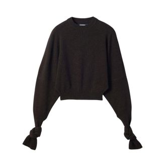 Jacquemus Le Pull Fiocco - - Knitwear - Donna - Marrone - 3XS