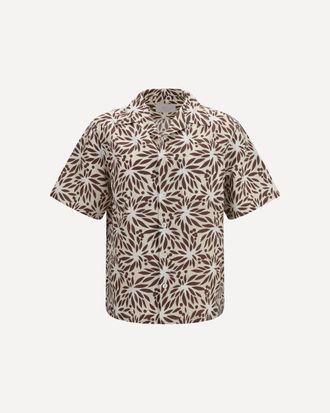 Prada Printed cotton bowling Shirt Male XL