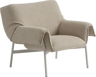 MUUTO Wrap Lounge Sessel, grau / beige Ecriture 240