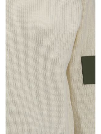 Loewe Merino Wool High-Neck Sweater - White
