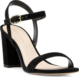 Stuart Weitzman Dancer Block Heel Sandal in Black at Nordstrom Rack, Size 10.5