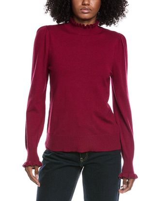 CeCe by Cynthia Steffe Cece Ruffle Mock Neck Sweater