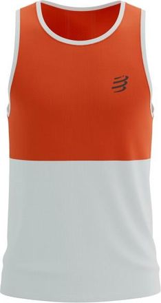 Compressport Performance Singlet Laufshirt f&uuml;r Herren | grau/rot