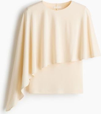 H&M Cape-detail Top in Pale Orange at Nordstrom, Size X-Small