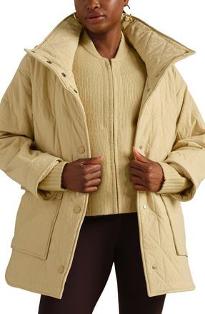 Rhone Monterey Water Repellent Quilted Jacket in Golden Flax at Nordstrom, Size Medium