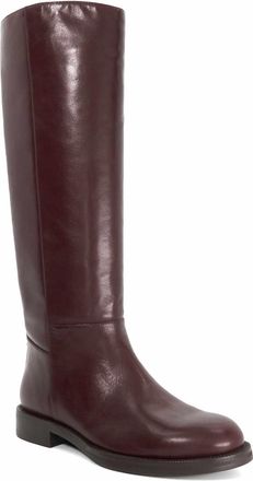 Dune London Womens Ladies Tova - Knee High Leather Boots - Burgundy - Size UK 3