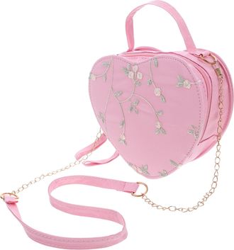 UPKOCH Heart-shaped Crossbody Bag for Women Romantic Small Shoulder Purse Lightweight Adjustable Strap Compact Mini Handbag for Teens and Daily Essentials