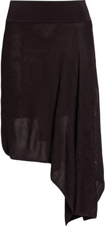 Jacquemus The Voile Asymmetric Draped Skirt in Dark Brown at Nordstrom, Size 10 Us