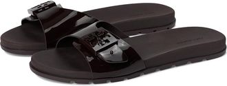 Tory Burch Mellow Buckle Slides Womens Sandals Dark Cocoa/Dark Cocoa : 11 M, Synthetic