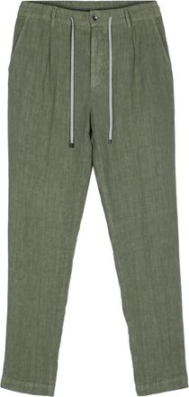 PESERICO linen trousers - men - Cotton/Cotton/Linen/Flax - 54 - Green