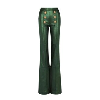 Balmain Mujer, Pantalones, Verde, Talla: S