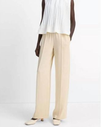 Vince Mid Rise Side Strap Pull On Pant In Pale Canyon